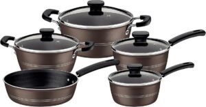 O melhor Jogo Panelas Aluminio 5Pc Cinza Tramontina